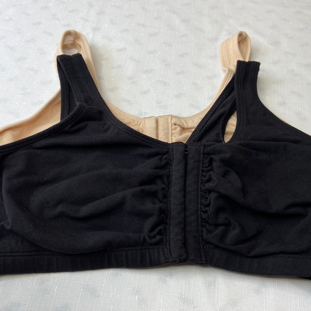 2 each Fruit of the loom size 40 cotton front closure bra washed but never worn